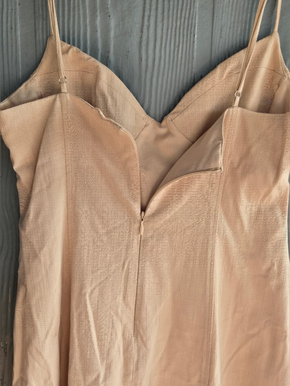 Zara Beige Spaghetti-Strap Maxi Dress with Side Slit - Picture 5 of 10